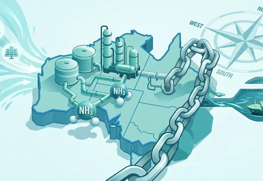 Hidrogênio Verde e Barreiras de Amônia da Austrália